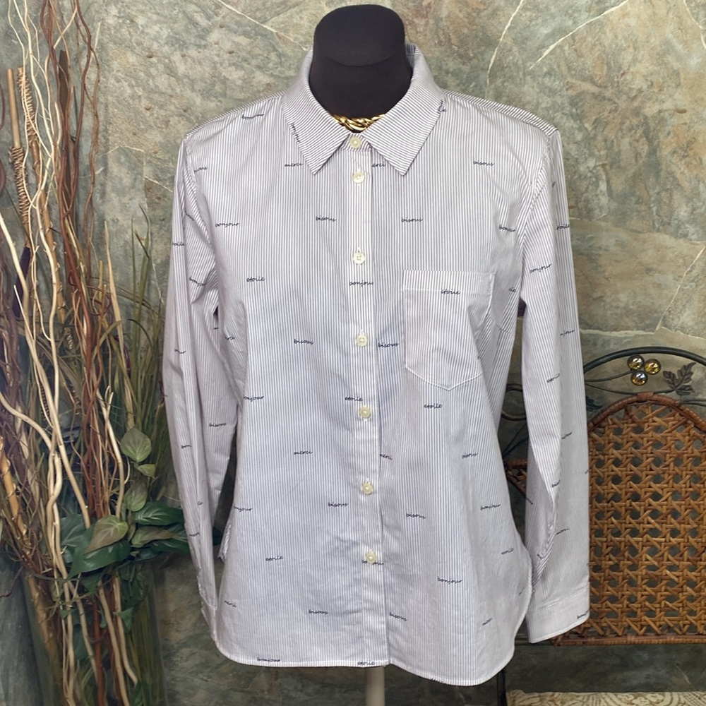 Banana republic shirt top blouse tunic button collar pocket